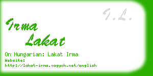 irma lakat business card